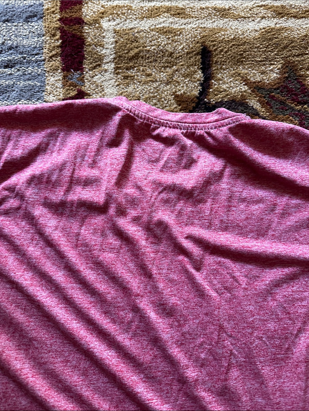 adidas Men’s Heather Raspberry Short Sleeve Performance Tee - Picture 6 of 8